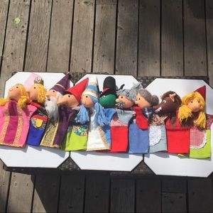 Set of 10 Handmade Italian puppets from Florence.